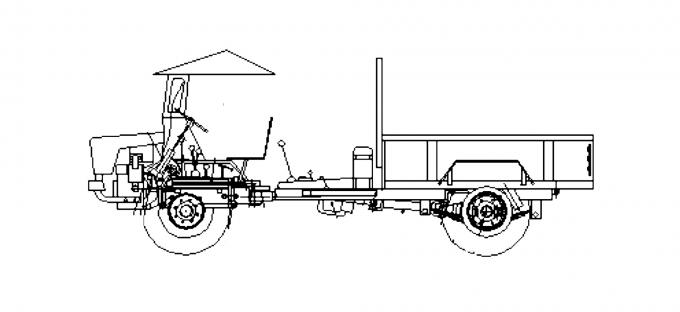 50HP는 산악 지역 4t 탑재량 SLT-50에 있는 농업 사용을 위한 후방 덤프 트럭을 분명히 말했습니다 0